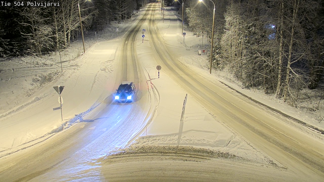 Weather Camera Image Väg 504 Polvijärvi, Polvijärvi, Pohjois-Karjala