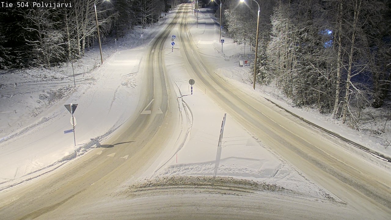 Weather Camera Image Väg 504 Polvijärvi, Polvijärvi, Pohjois-Karjala