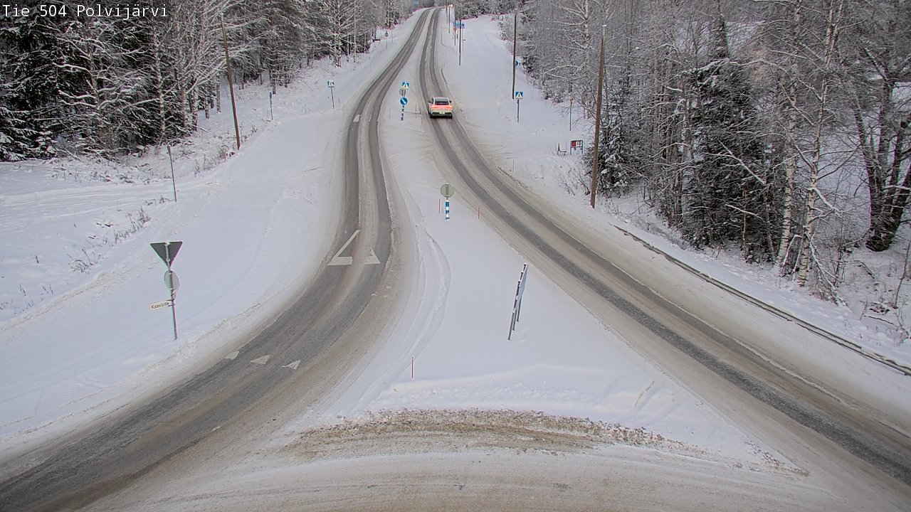 Weather Camera Image Väg 504 Polvijärvi, Polvijärvi, Pohjois-Karjala