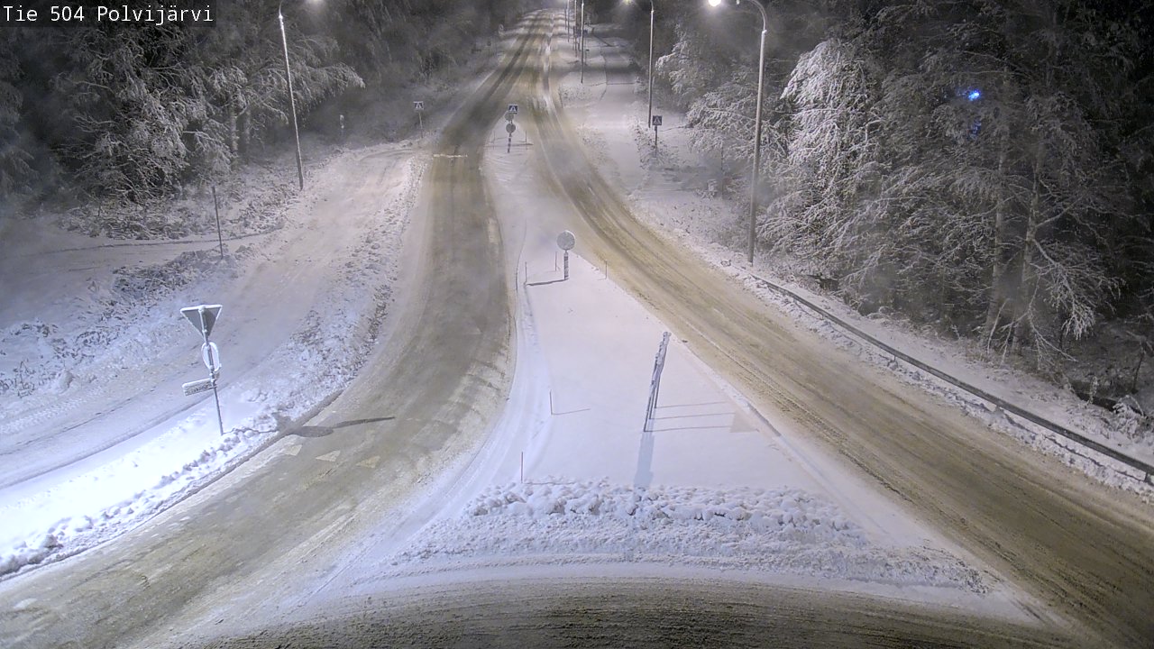 Weather Camera Image Väg 504 Polvijärvi, Polvijärvi, Pohjois-Karjala