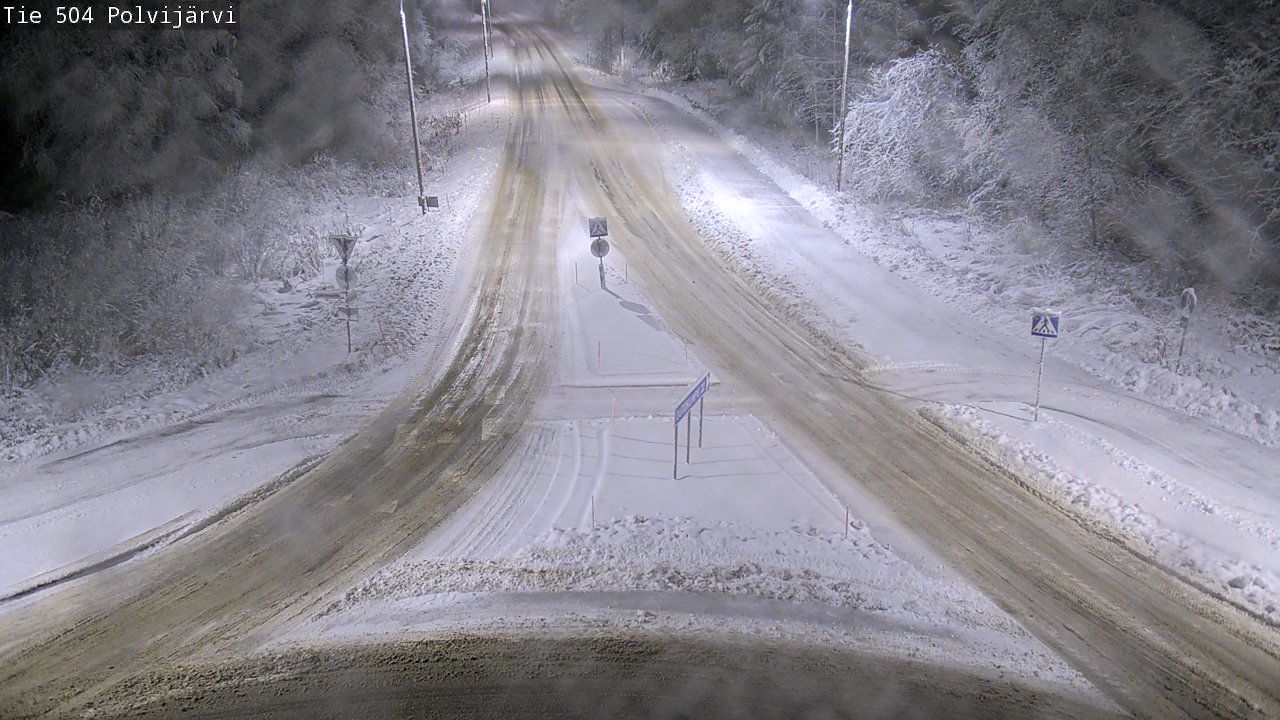 Weather Camera Image Väg 504 Polvijärvi, Polvijärvi, Pohjois-Karjala