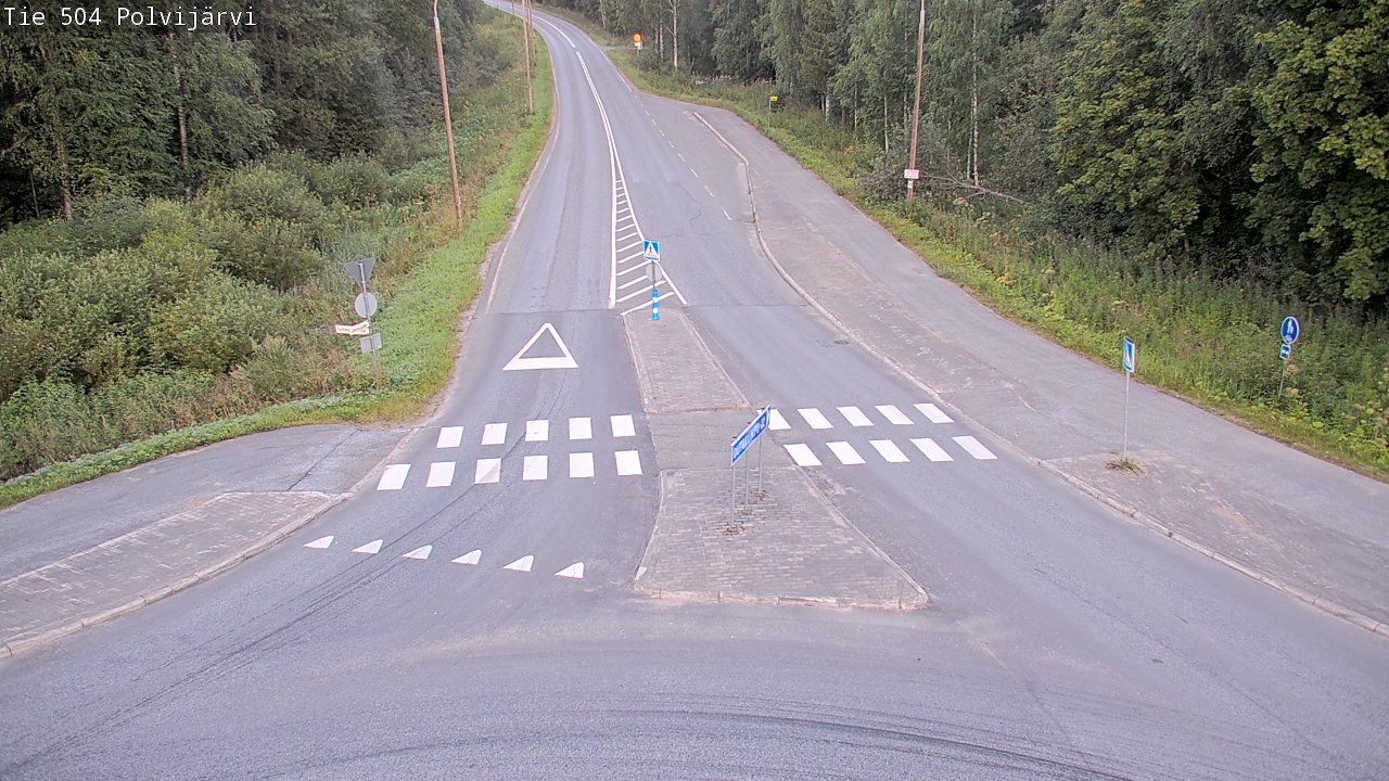 Weather Camera Image Väg 504 Polvijärvi, Polvijärvi, Pohjois-Karjala