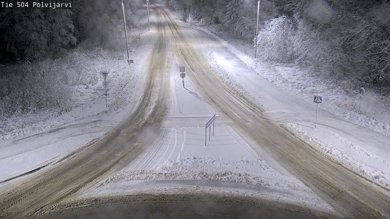 Weather Camera Image Väg 504 Polvijärvi, Polvijärvi, Pohjois-Karjala