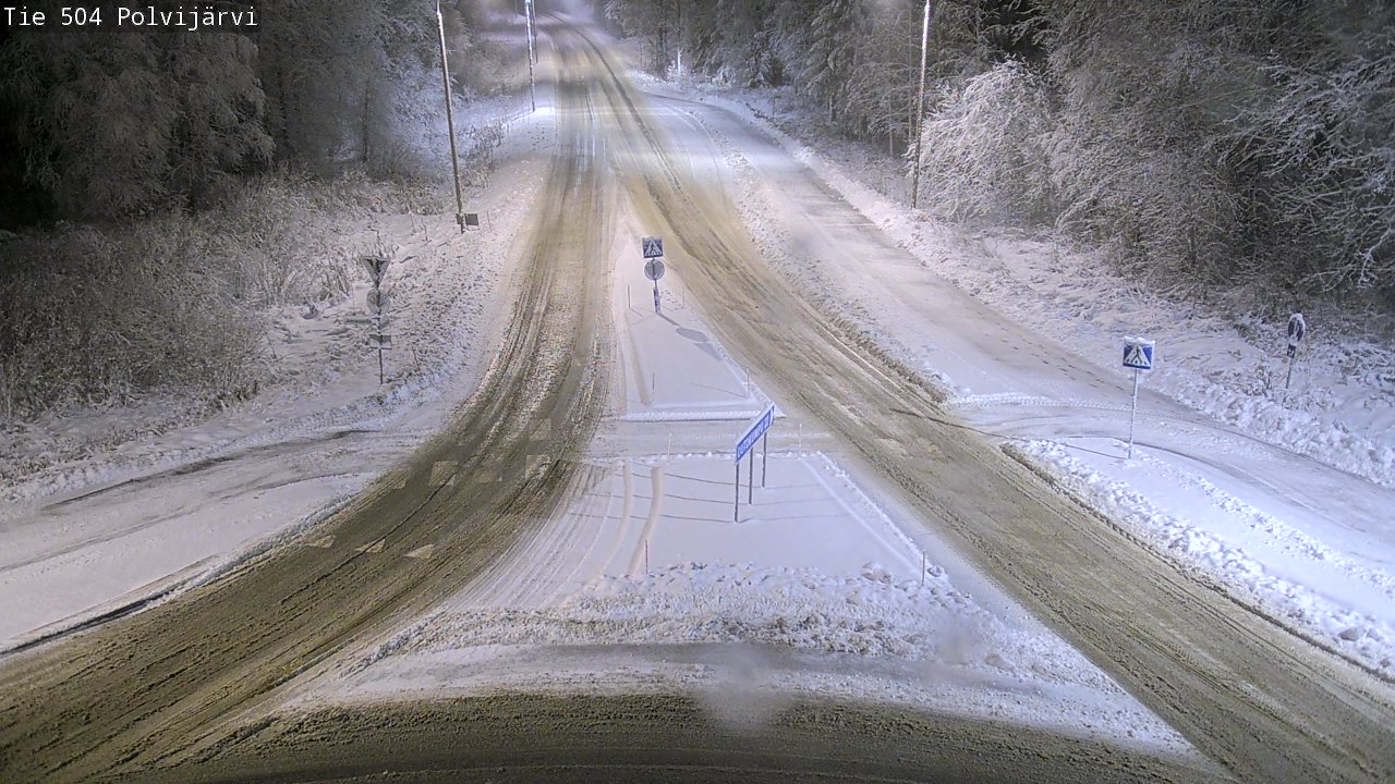 Weather Camera Image Väg 504 Polvijärvi, Polvijärvi, Pohjois-Karjala