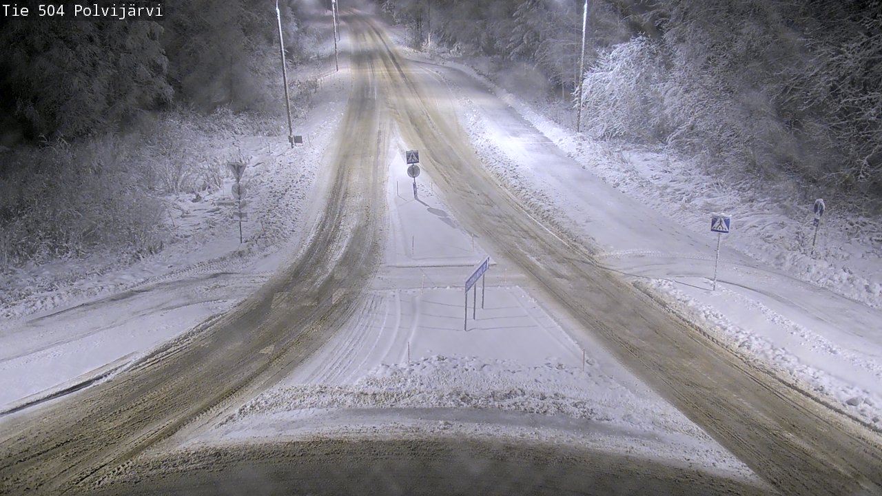 Weather Camera Image Väg 504 Polvijärvi, Polvijärvi, Pohjois-Karjala