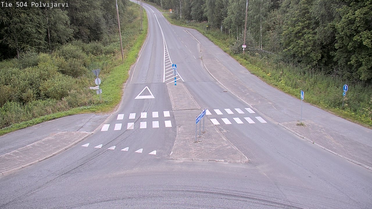 Weather Camera Image Väg 504 Polvijärvi, Polvijärvi, Pohjois-Karjala