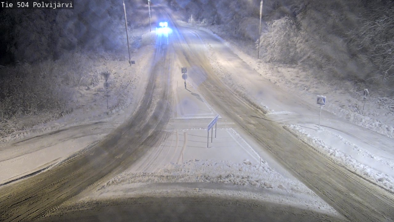 Weather Camera Image Väg 504 Polvijärvi, Polvijärvi, Pohjois-Karjala