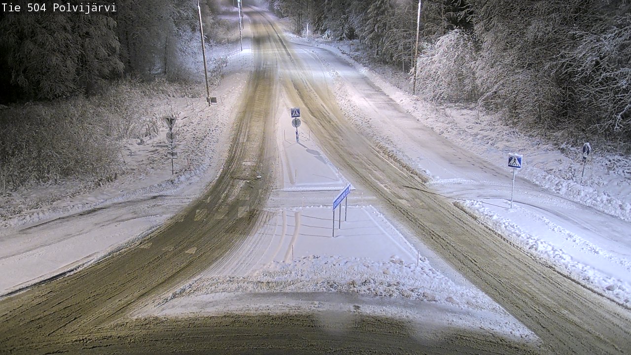 Weather Camera Image Väg 504 Polvijärvi, Polvijärvi, Pohjois-Karjala