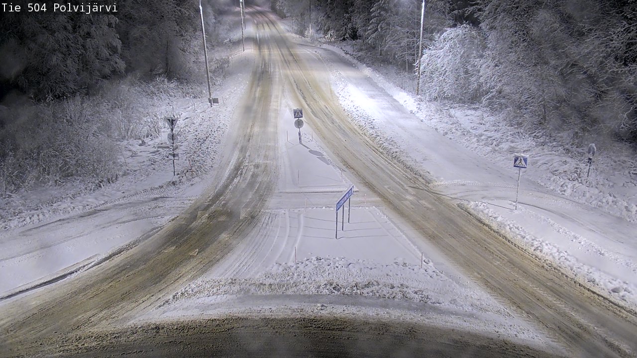Weather Camera Image Väg 504 Polvijärvi, Polvijärvi, Pohjois-Karjala