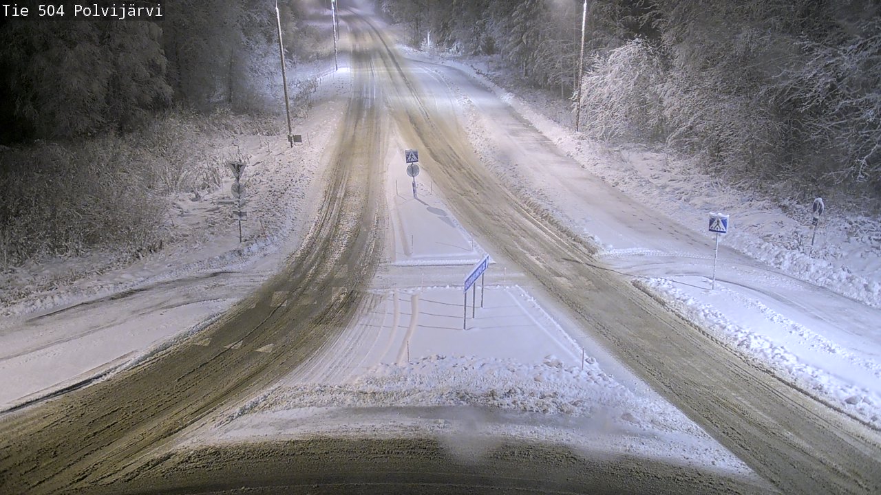 Weather Camera Image Väg 504 Polvijärvi, Polvijärvi, Pohjois-Karjala