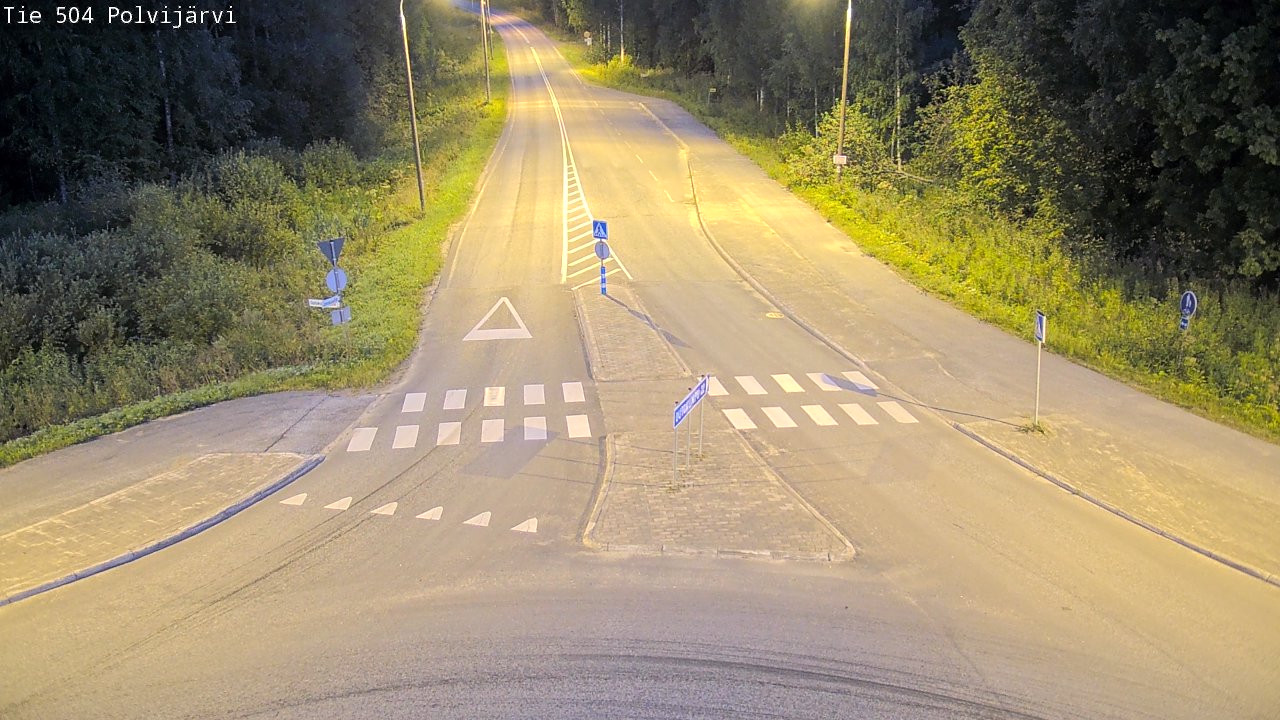 Weather Camera Image Väg 504 Polvijärvi, Polvijärvi, Pohjois-Karjala
