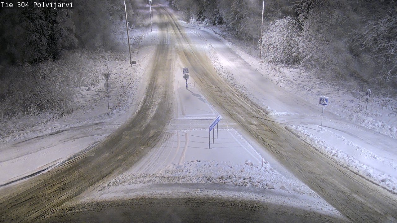 Weather Camera Image Väg 504 Polvijärvi, Polvijärvi, Pohjois-Karjala