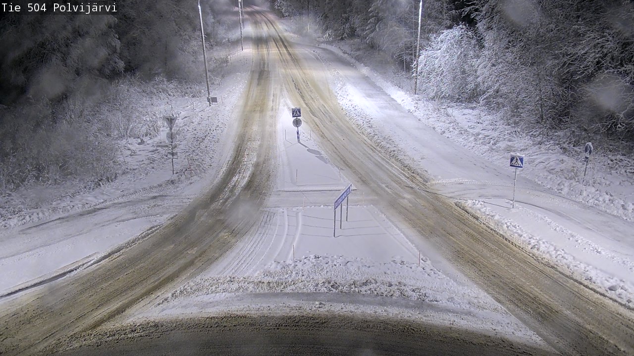 Weather Camera Image Väg 504 Polvijärvi, Polvijärvi, Pohjois-Karjala