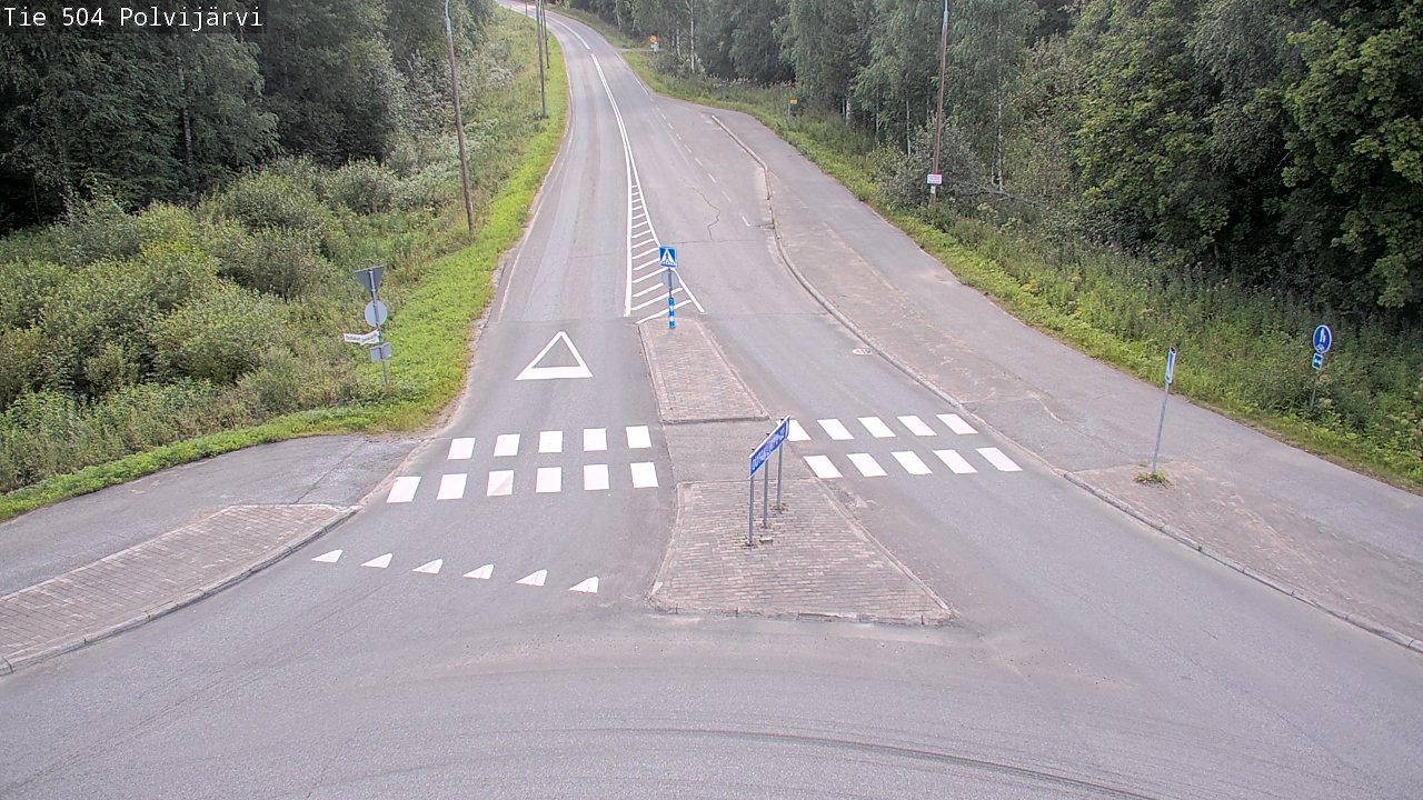 Weather Camera Image Väg 504 Polvijärvi, Polvijärvi, Pohjois-Karjala