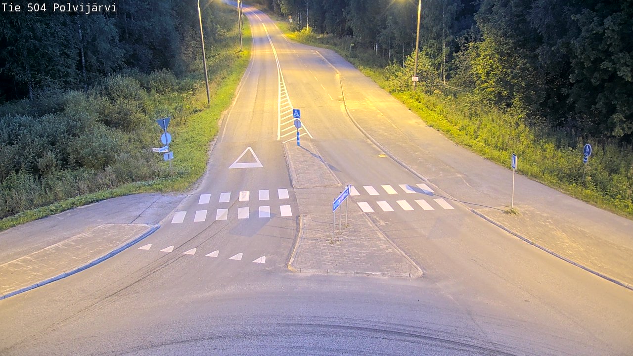 Weather Camera Image Väg 504 Polvijärvi, Polvijärvi, Pohjois-Karjala