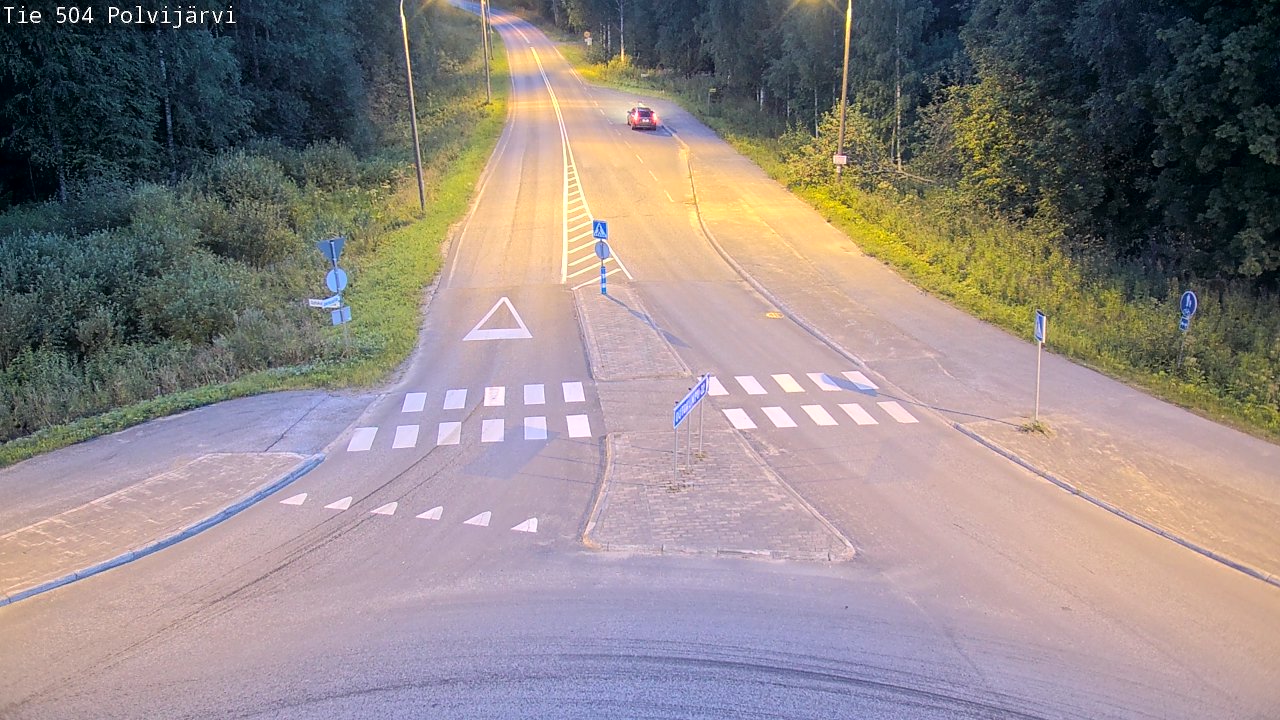 Weather Camera Image Väg 504 Polvijärvi, Polvijärvi, Pohjois-Karjala