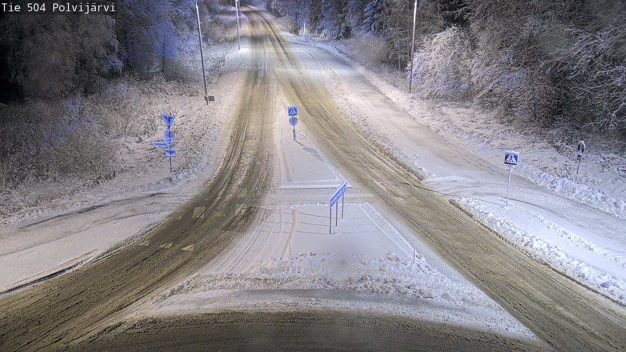 Weather Camera Image Väg 504 Polvijärvi, Polvijärvi, Pohjois-Karjala
