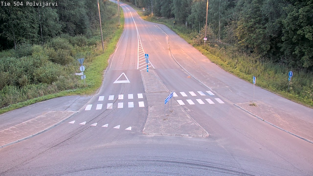 Weather Camera Image Väg 504 Polvijärvi, Polvijärvi, Pohjois-Karjala