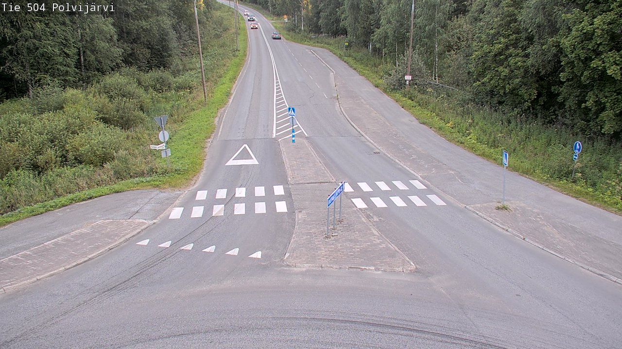 Weather Camera Image Väg 504 Polvijärvi, Polvijärvi, Pohjois-Karjala