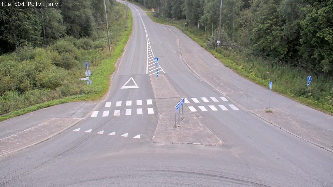 Weather Camera Image Väg 504 Polvijärvi, Polvijärvi, Pohjois-Karjala