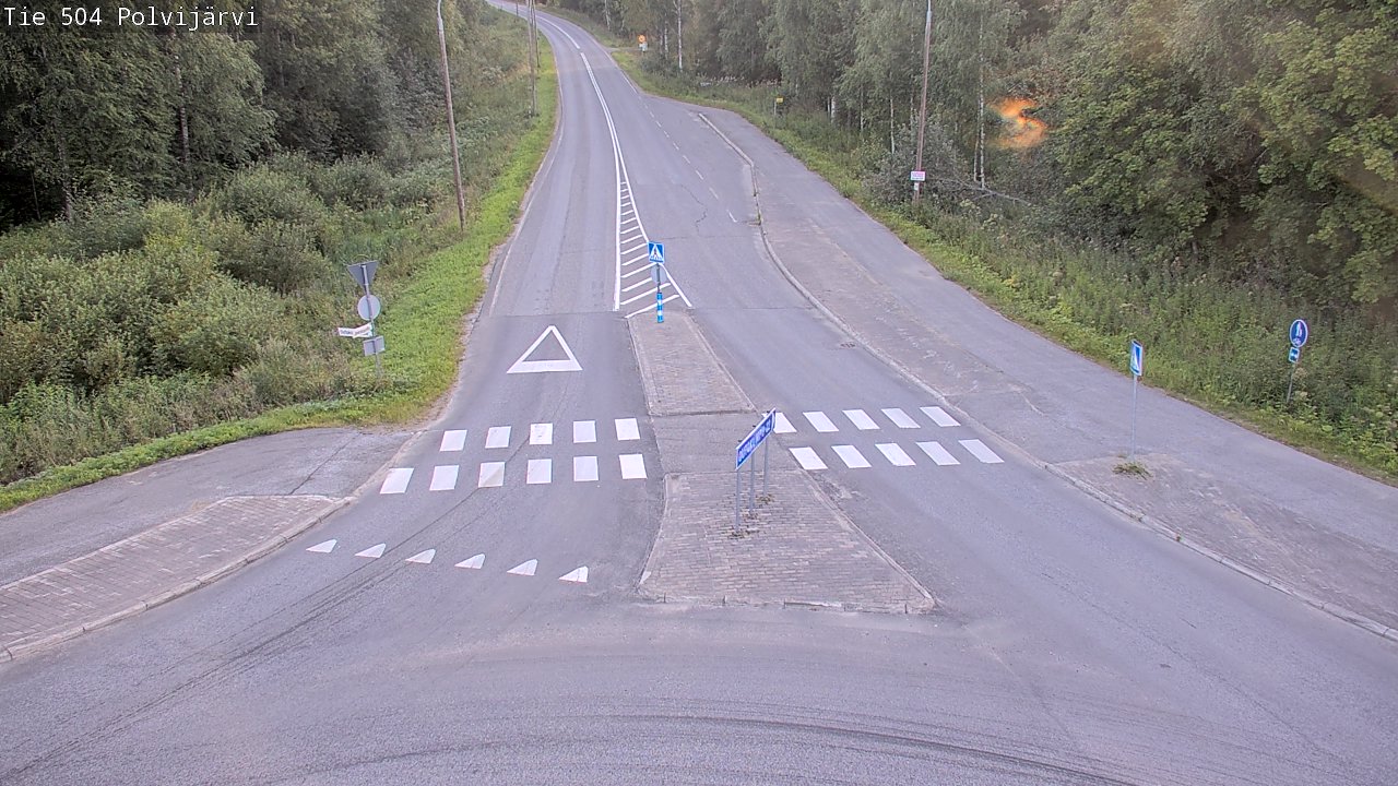 Weather Camera Image Väg 504 Polvijärvi, Polvijärvi, Pohjois-Karjala