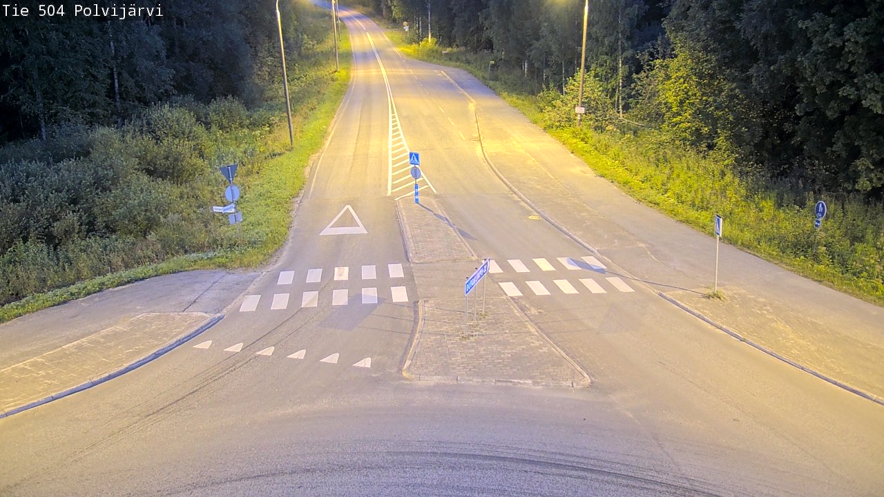 Weather Camera Image Väg 504 Polvijärvi, Polvijärvi, Pohjois-Karjala