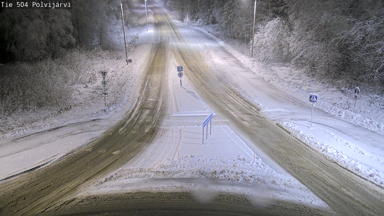Weather Camera Image Väg 504 Polvijärvi, Polvijärvi, Pohjois-Karjala
