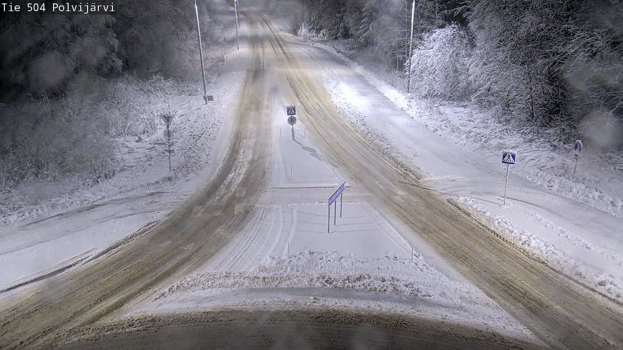 Weather Camera Image Väg 504 Polvijärvi, Polvijärvi, Pohjois-Karjala