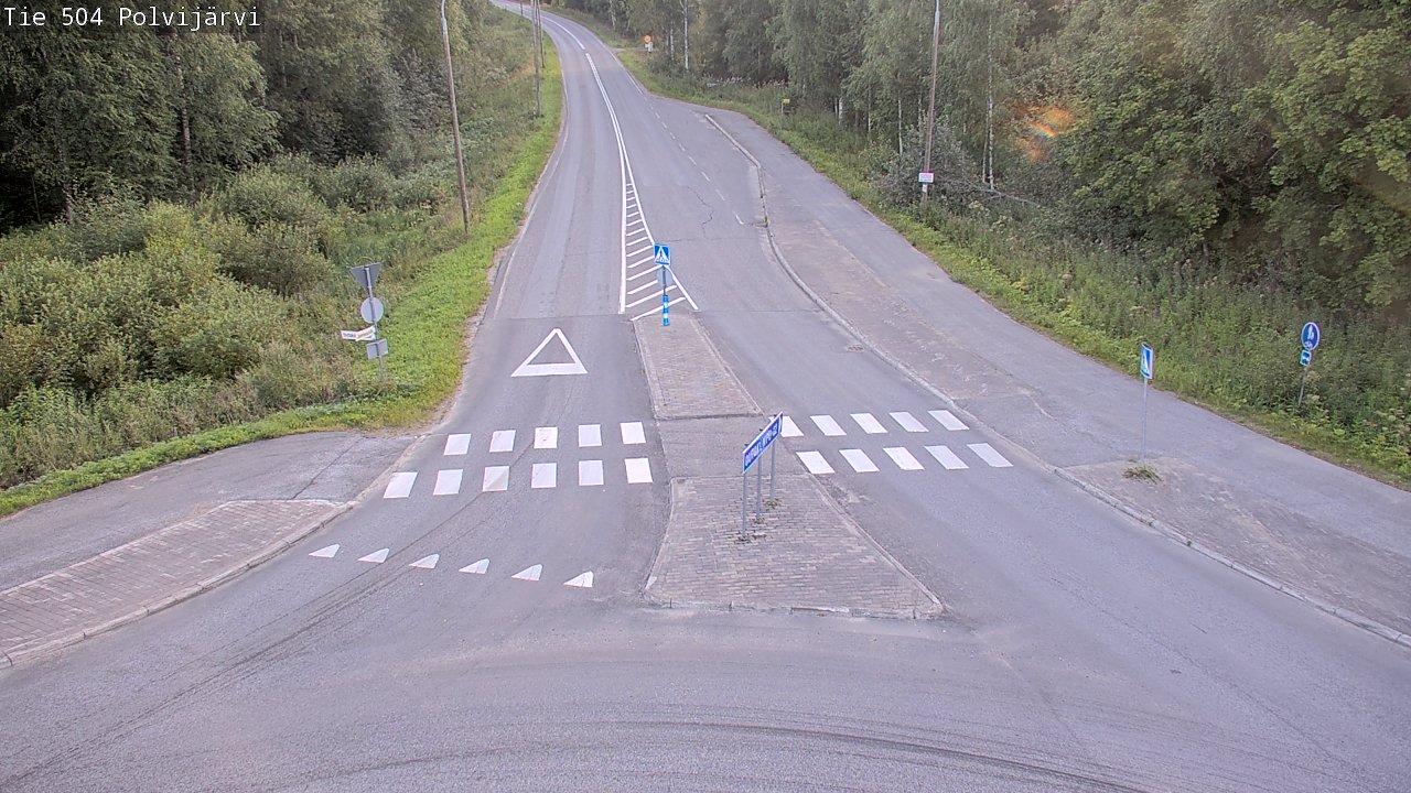 Weather Camera Image Väg 504 Polvijärvi, Polvijärvi, Pohjois-Karjala