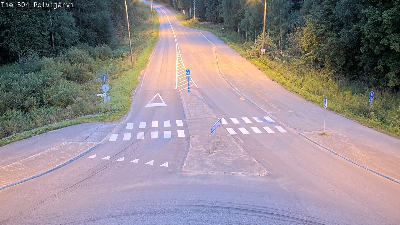 Weather Camera Image Väg 504 Polvijärvi, Polvijärvi, Pohjois-Karjala