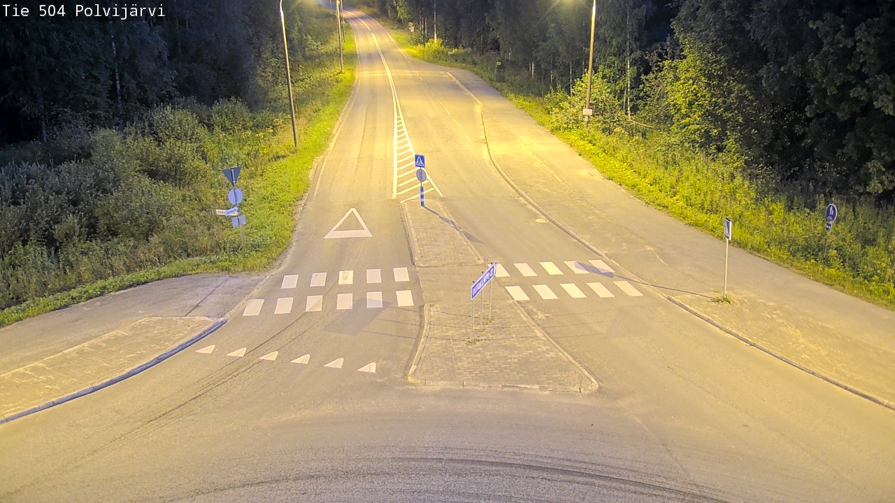 Weather Camera Image Väg 504 Polvijärvi, Polvijärvi, Pohjois-Karjala