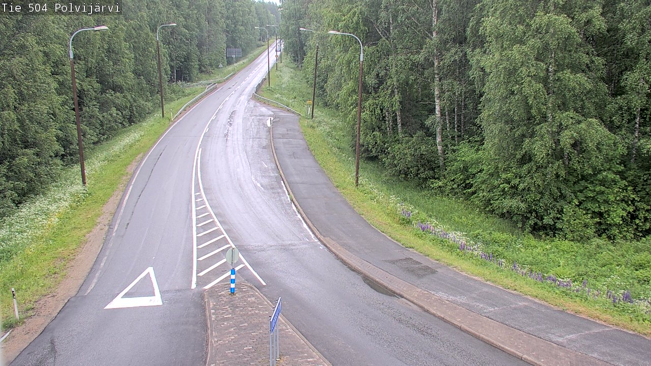 Weather Camera Image Väg 504 Polvijärvi, Polvijärvi, Pohjois-Karjala