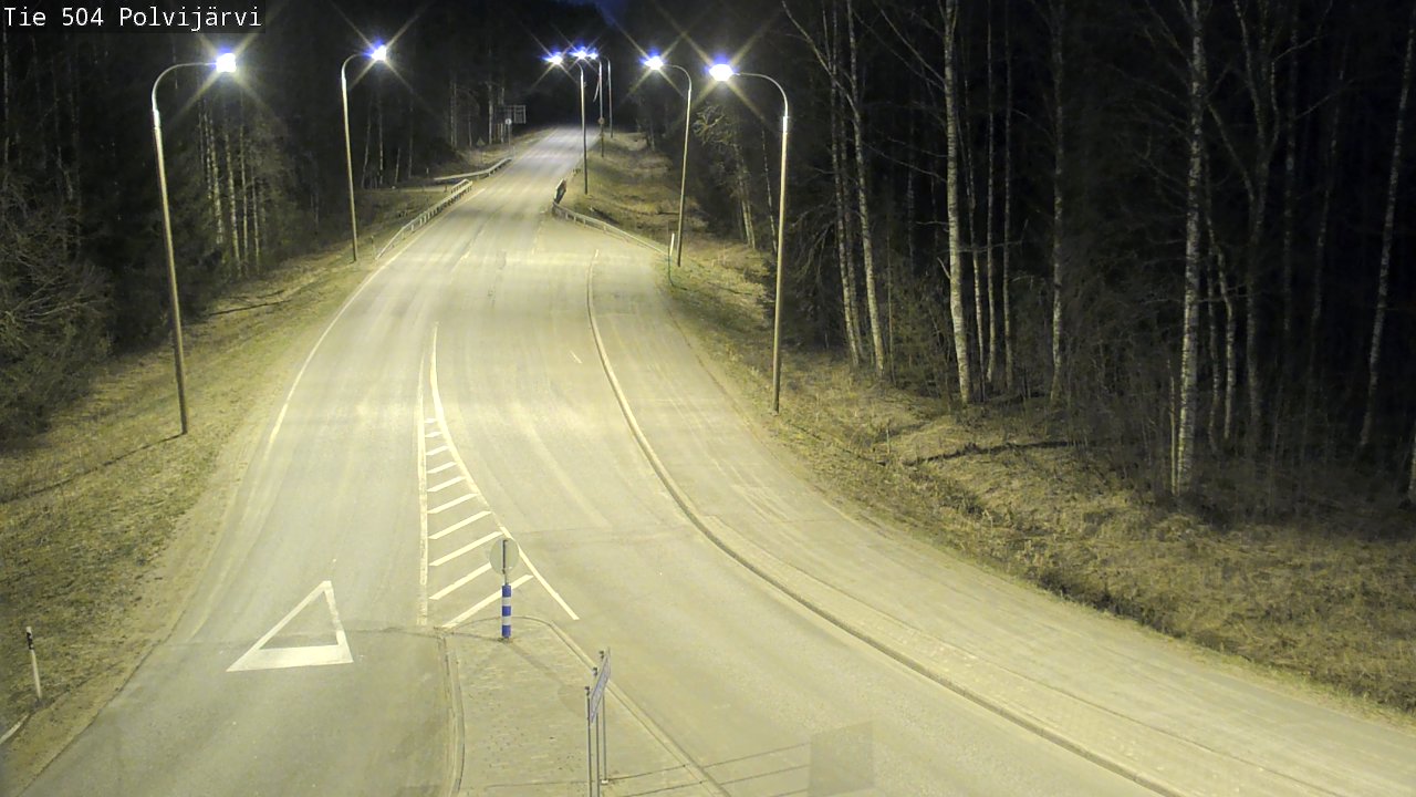 Weather Camera Image Väg 504 Polvijärvi, Polvijärvi, Pohjois-Karjala