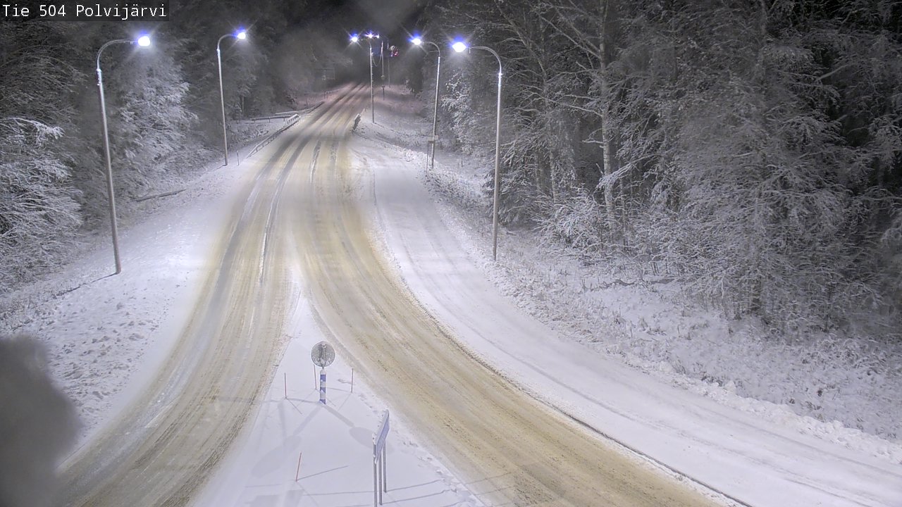 Weather Camera Image Väg 504 Polvijärvi, Polvijärvi, Pohjois-Karjala