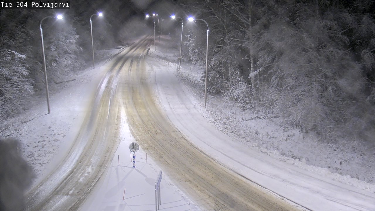 Weather Camera Image Väg 504 Polvijärvi, Polvijärvi, Pohjois-Karjala