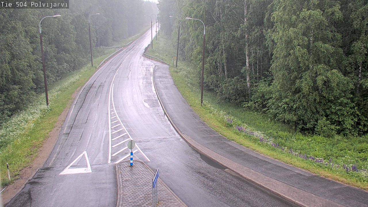 Weather Camera Image Väg 504 Polvijärvi, Polvijärvi, Pohjois-Karjala