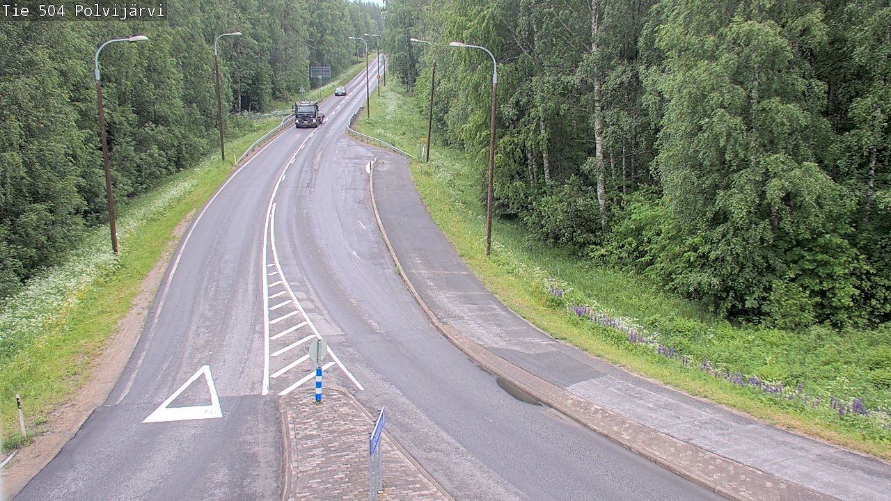 Weather Camera Image Väg 504 Polvijärvi, Polvijärvi, Pohjois-Karjala