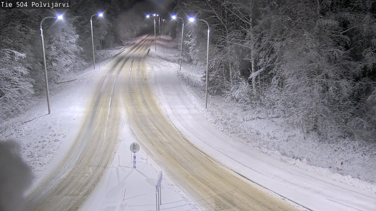 Weather Camera Image Väg 504 Polvijärvi, Polvijärvi, Pohjois-Karjala
