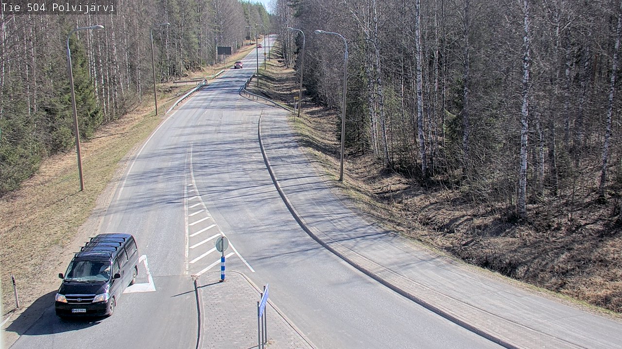 Weather Camera Image Väg 504 Polvijärvi, Polvijärvi, Pohjois-Karjala
