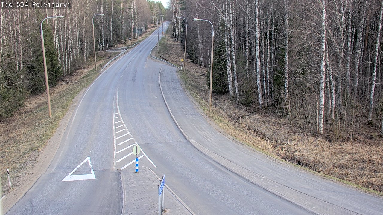 Weather Camera Image Väg 504 Polvijärvi, Polvijärvi, Pohjois-Karjala