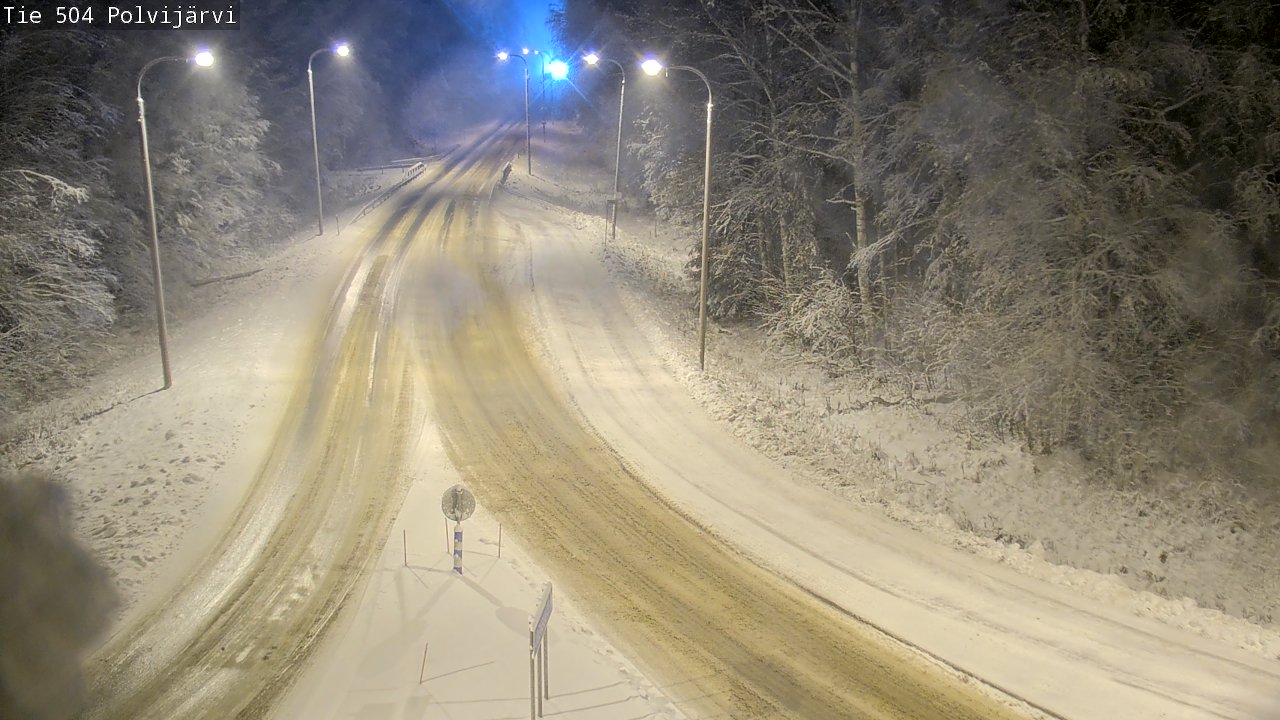 Weather Camera Image Väg 504 Polvijärvi, Polvijärvi, Pohjois-Karjala