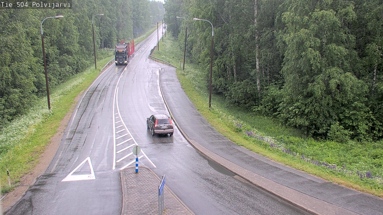 Weather Camera Image Väg 504 Polvijärvi, Polvijärvi, Pohjois-Karjala