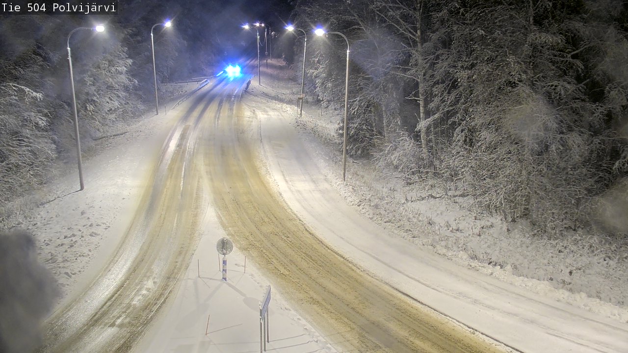 Weather Camera Image Väg 504 Polvijärvi, Polvijärvi, Pohjois-Karjala