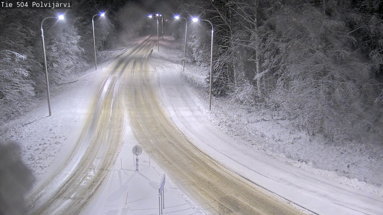 Weather Camera Image Väg 504 Polvijärvi, Polvijärvi, Pohjois-Karjala