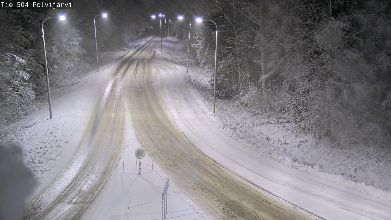 Weather Camera Image Väg 504 Polvijärvi, Polvijärvi, Pohjois-Karjala