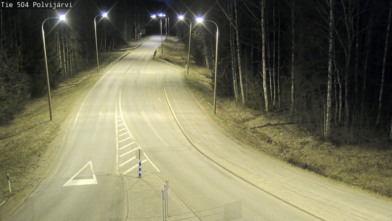 Weather Camera Image Väg 504 Polvijärvi, Polvijärvi, Pohjois-Karjala