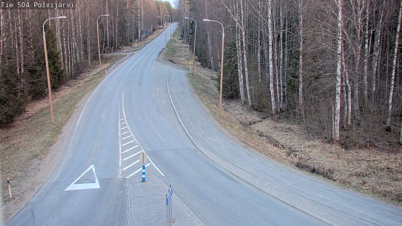 Weather Camera Image Väg 504 Polvijärvi, Polvijärvi, Pohjois-Karjala