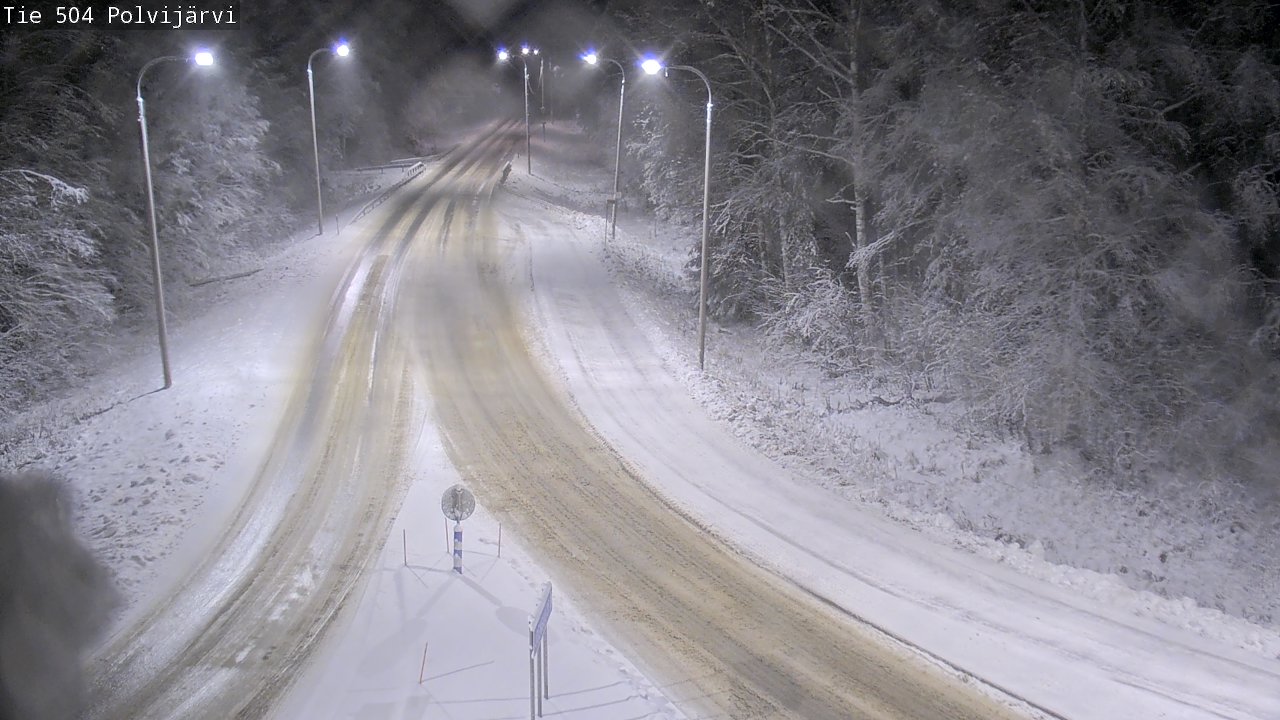 Weather Camera Image Väg 504 Polvijärvi, Polvijärvi, Pohjois-Karjala