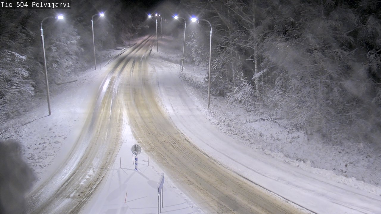 Weather Camera Image Väg 504 Polvijärvi, Polvijärvi, Pohjois-Karjala