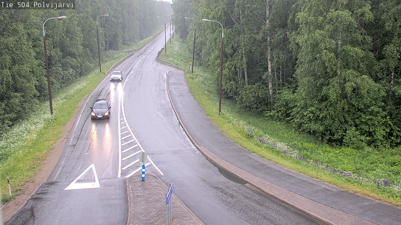 Weather Camera Image Väg 504 Polvijärvi, Polvijärvi, Pohjois-Karjala